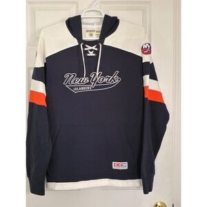 Men's 2XL NWOT New York Islanders CCM navy Jersey Pullover Hoodi